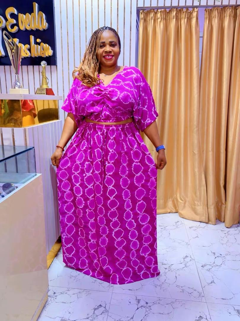 Trendy Pinky Adire 2-Piece