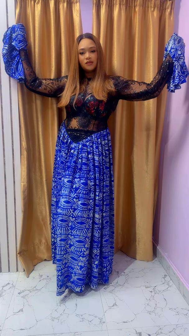 Adire Lacy Gown